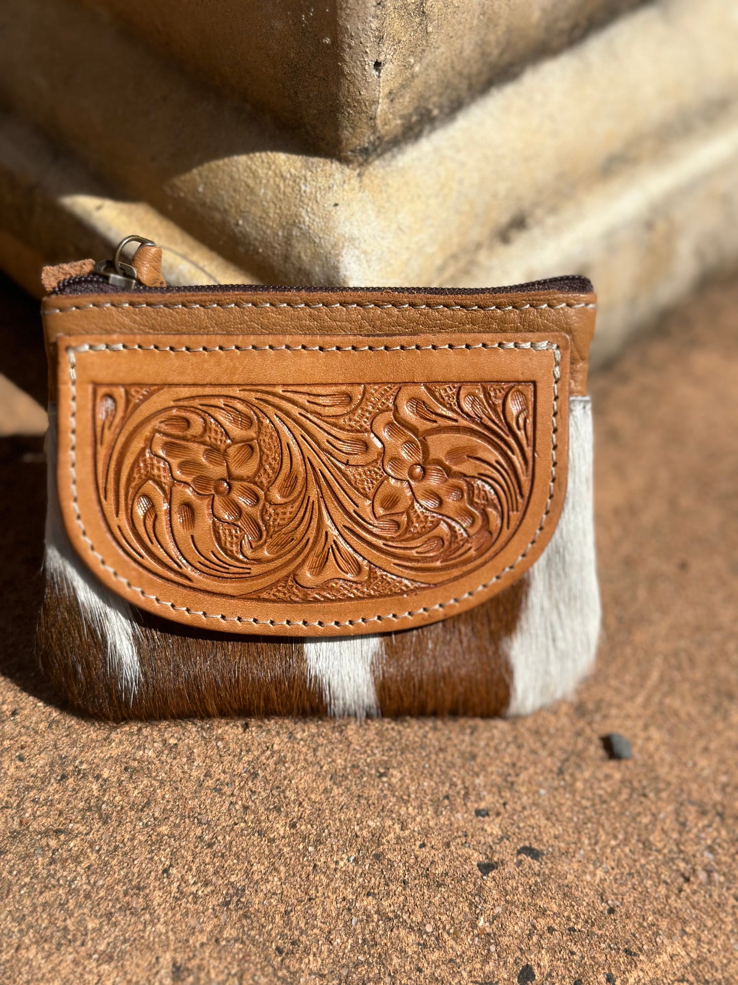 Cowhide Coin Purse