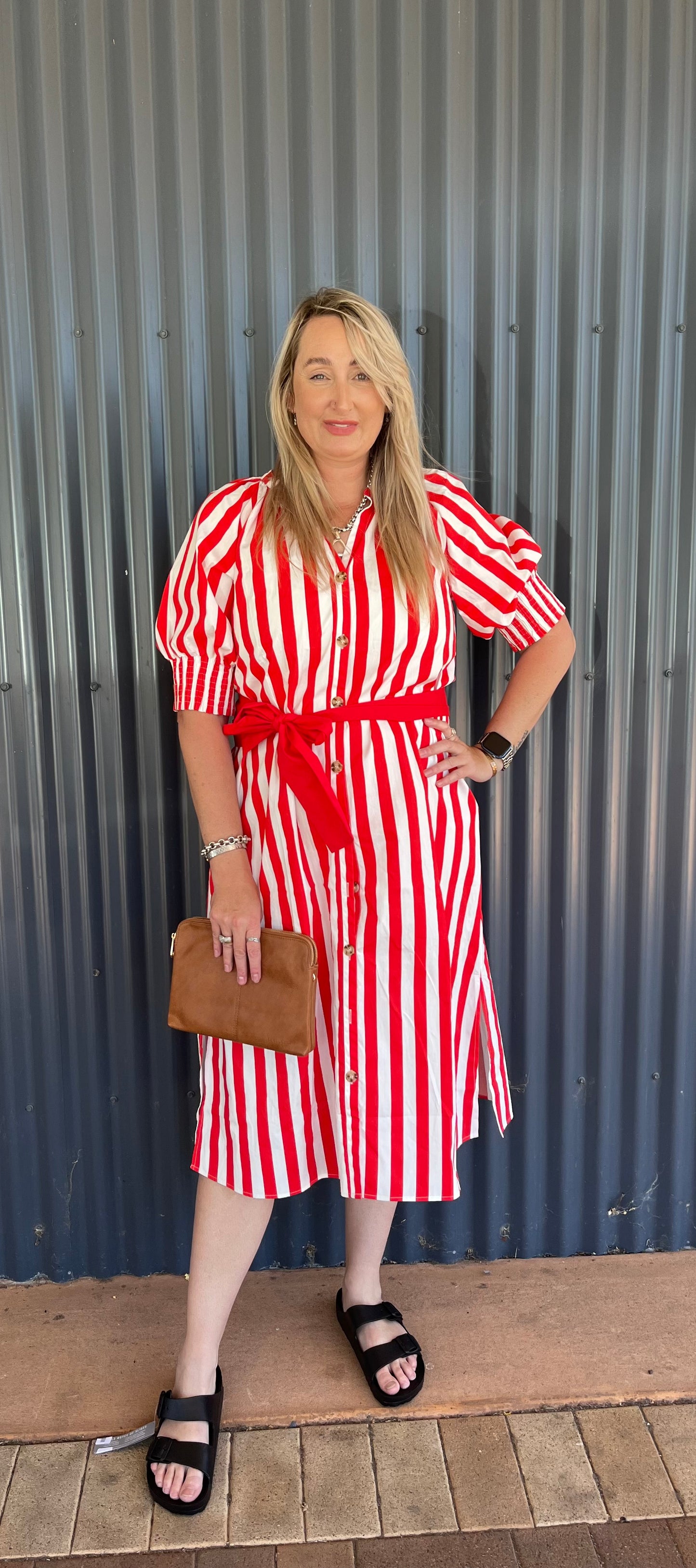 Soul Sparrow Red Striped Dress