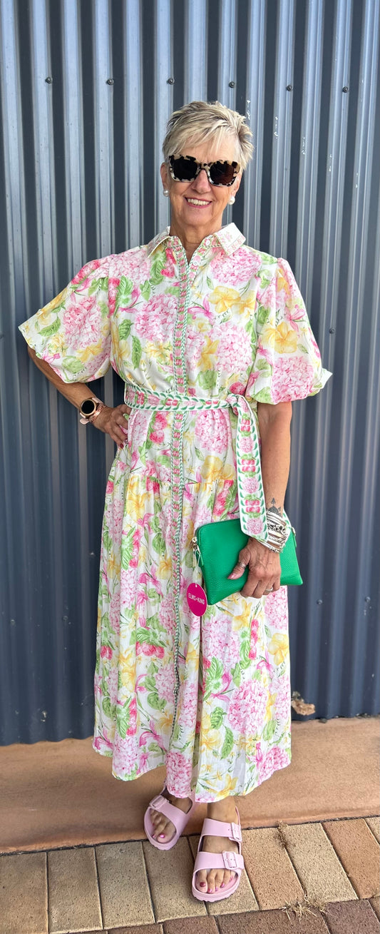 Lorraine Floral button through dress