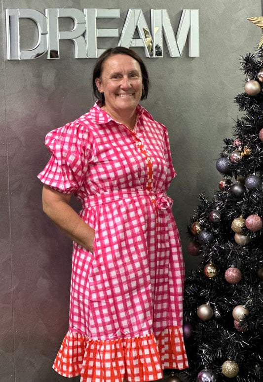 Liv & Milly Daisy Short Gingham dress