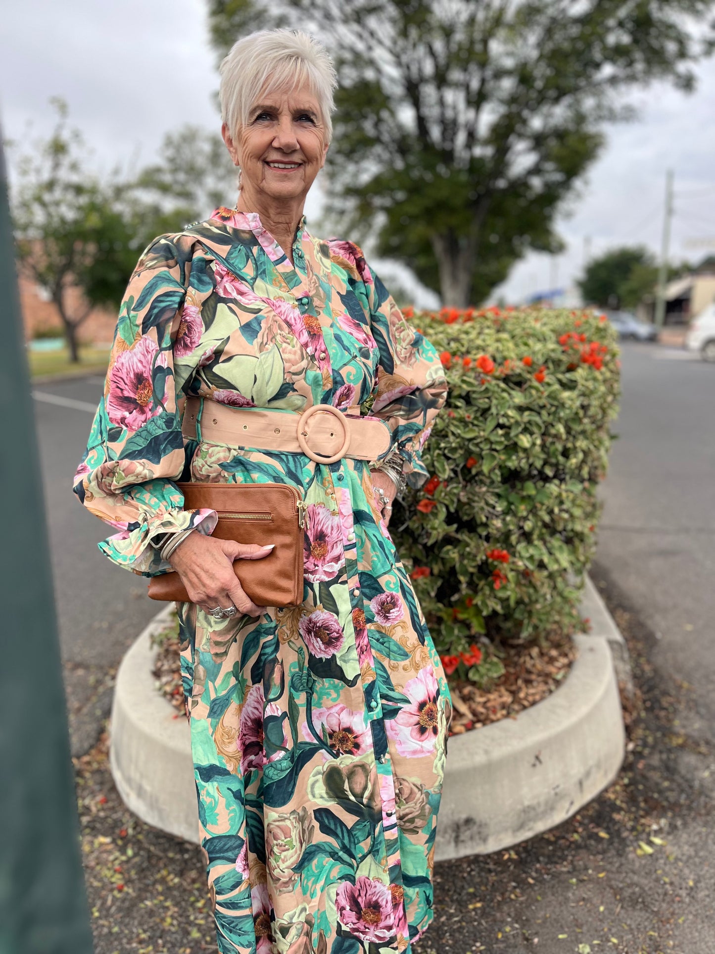 Donatella Mocha Rose dress