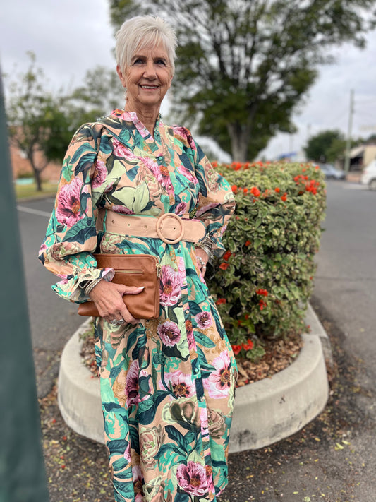 Donatella Mocha Rose dress