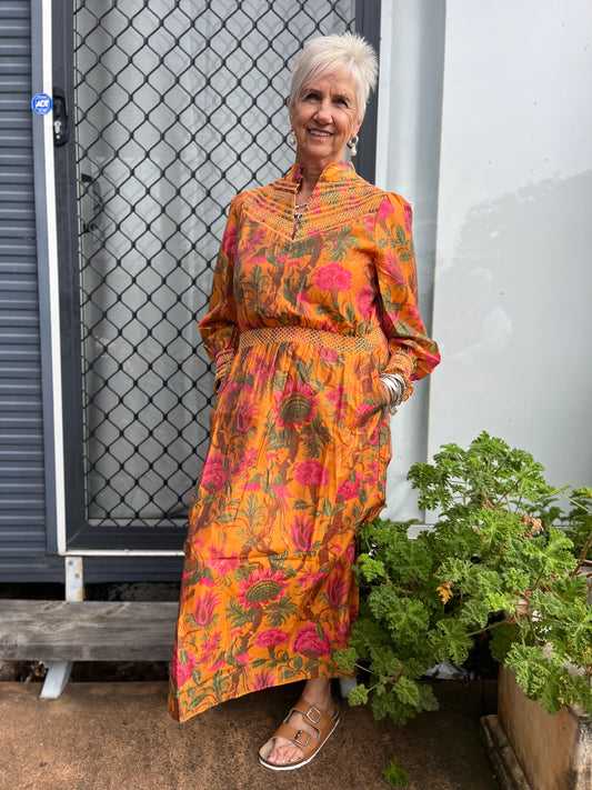 Orange Panama Dress